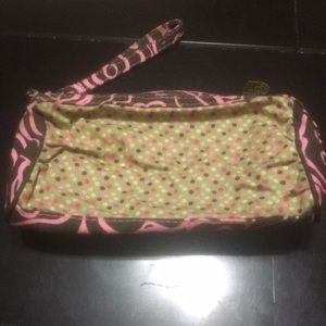 Pink polkadot and floral clutch!